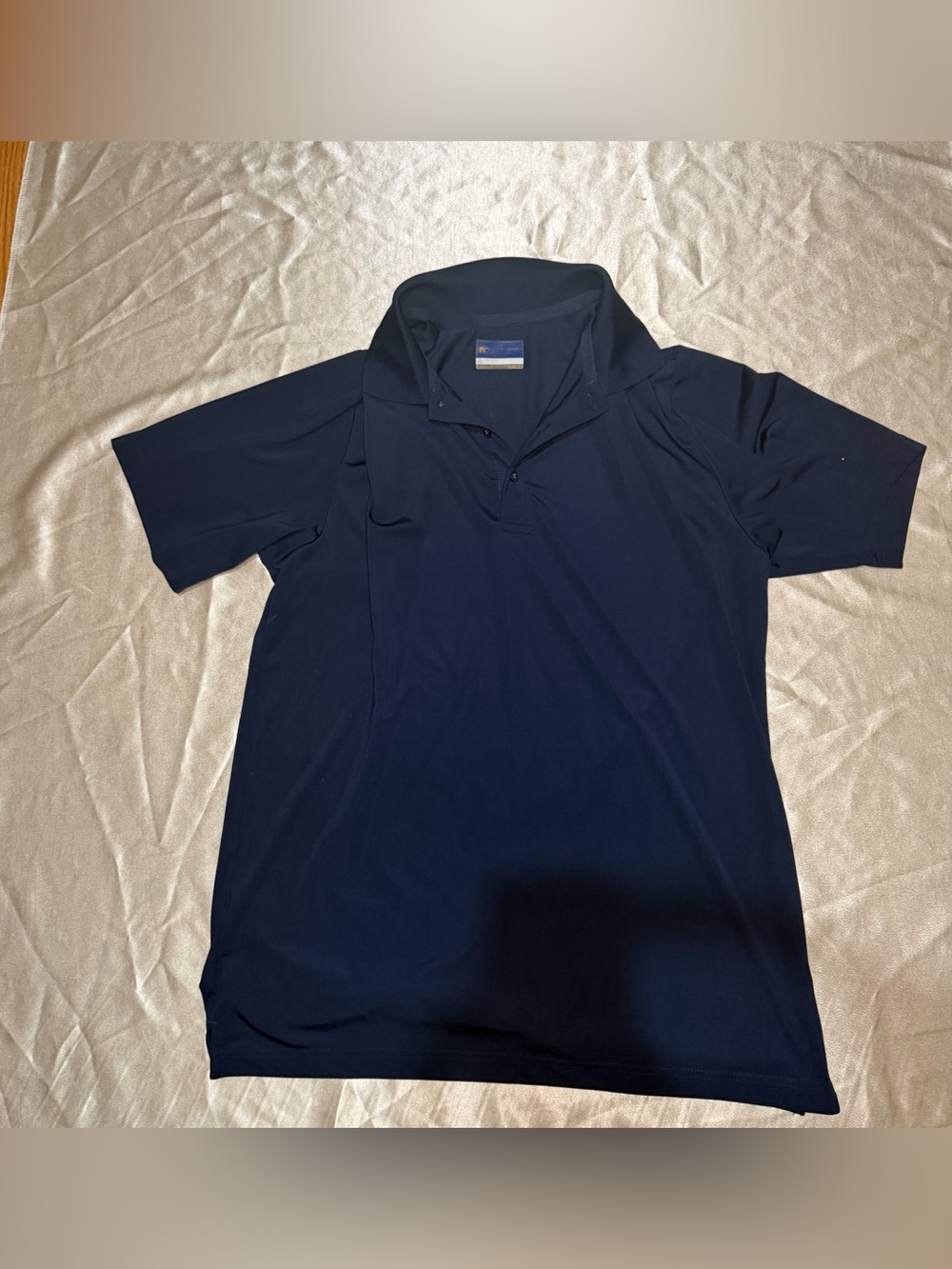 Jack Nicklaus StayDri Moisture Wicking Navy Blue Golf Polo Shirt Mens Size Large